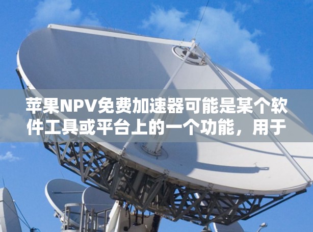 苹果NPV免费加速器可能是某个软件工具或平台上的一个功能，用于加速NPV（净现值）计算。具体功能可能如下