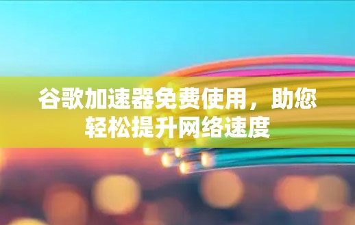 谷歌加速器免费使用，助您轻松提升网络速度