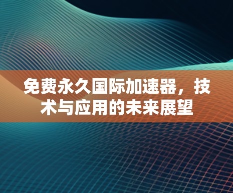 免费永久国际加速器，技术与应用的未来展望