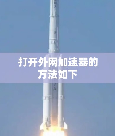 打开外网加速器的方法如下