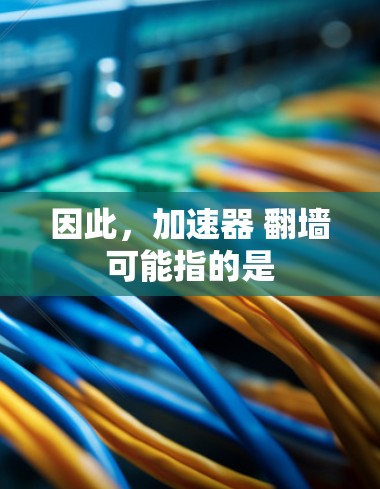 因此，加速器 翻墙可能指的是