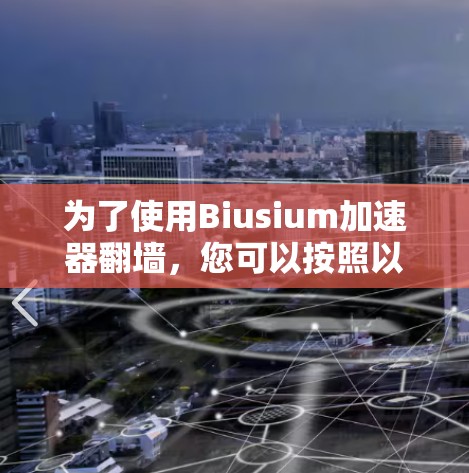 为了使用Biusium加速器翻墙，您可以按照以下步骤进行
