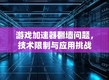 游戏加速器翻墙问题，技术限制与应用挑战