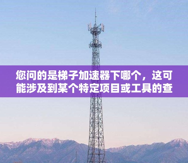 您问的是梯子加速器下哪个，这可能涉及到某个特定项目或工具的查询。为了帮助您找到合适的答案，建议您提供更多细节，例如