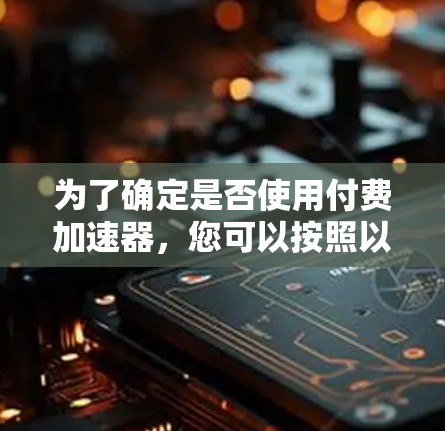 为了确定是否使用付费加速器，您可以按照以下步骤进行