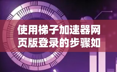 使用梯子加速器网页版登录的步骤如下