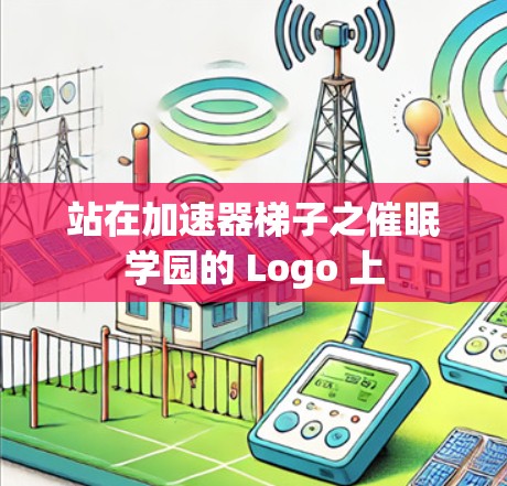 站在加速器梯子之催眠学园的 Logo 上