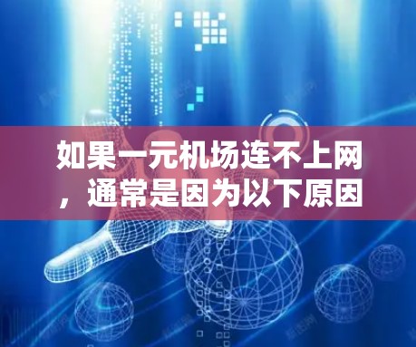 如果一元机场连不上网，通常是因为以下原因