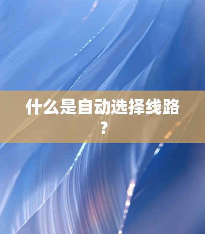 什么是自动选择线路？