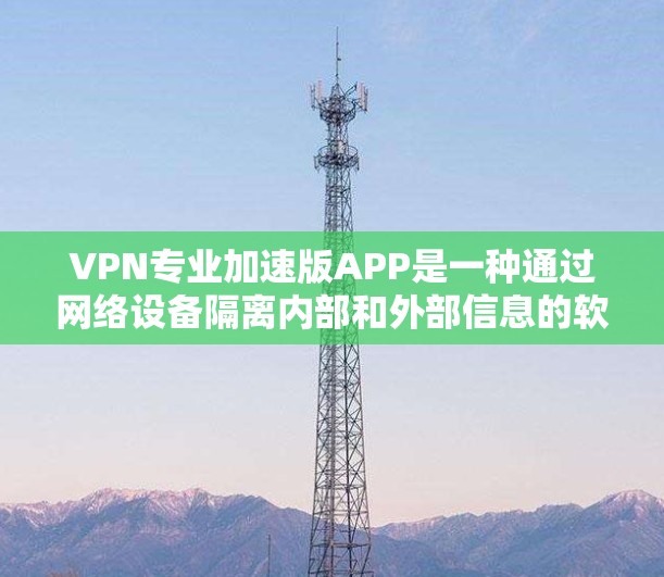 VPN专业加速版APP是一种通过网络设备隔离内部和外部信息的软件，通常用于保护数据安全和网络访问控制。以下是一些主要的VPNAPP推荐，供您参考