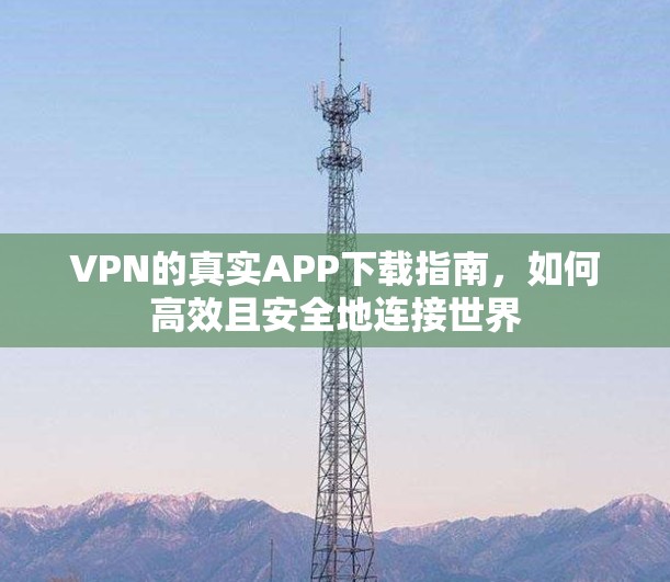 VPN的真实APP下载指南，如何高效且安全地连接世界