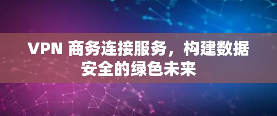 VPN 商务连接服务，构建数据安全的绿色未来