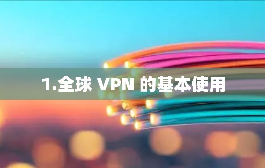 1.全球 VPN 的基本使用