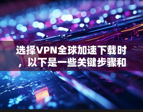 选择VPN全球加速下载时，以下是一些关键步骤和考虑因素，帮助你做出明智的决策